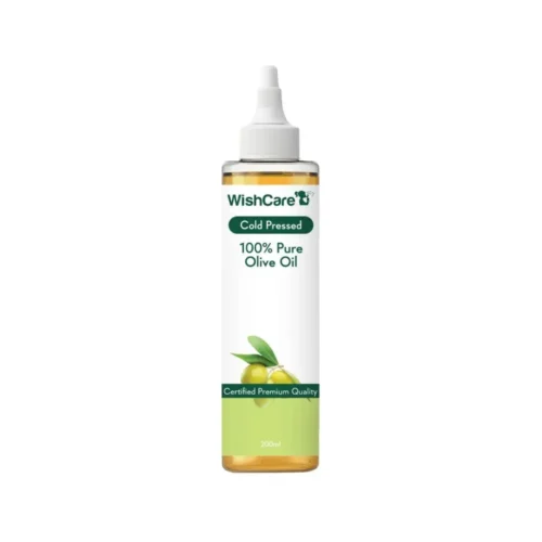 WishCare 100% Pure Cold Pressed Olive Oil for Healthy Hair and Glowing Skin 200ml